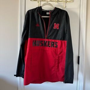 Huskers men’s Adidas half zip - medium